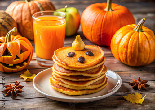 halloween piefood, breakfast, coffee, cup, plate, sweet, dessert, meal, pastry, drink, pumpkin, delicious, snack, bread, fresh, cake, pie, baked, table, gourmet, white, orange, cookie, cheese, chocola photo