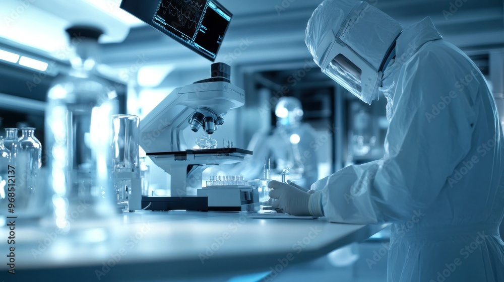doctor in a space medicine laboratory, advanced tools and technology, modern and clean doctor in a space medicine laboratory, advanced tools and technology, modern and clean