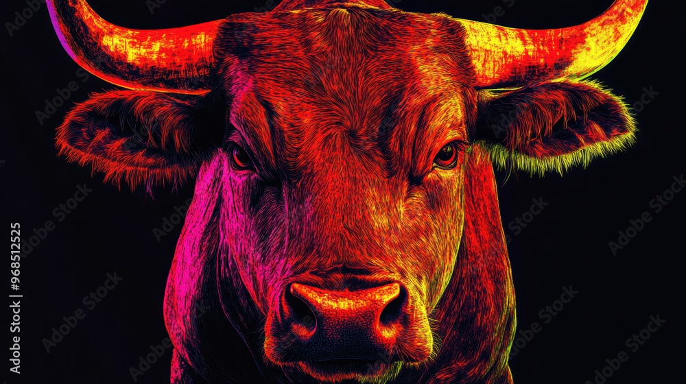 Bull Portrait. Bull Portrait.