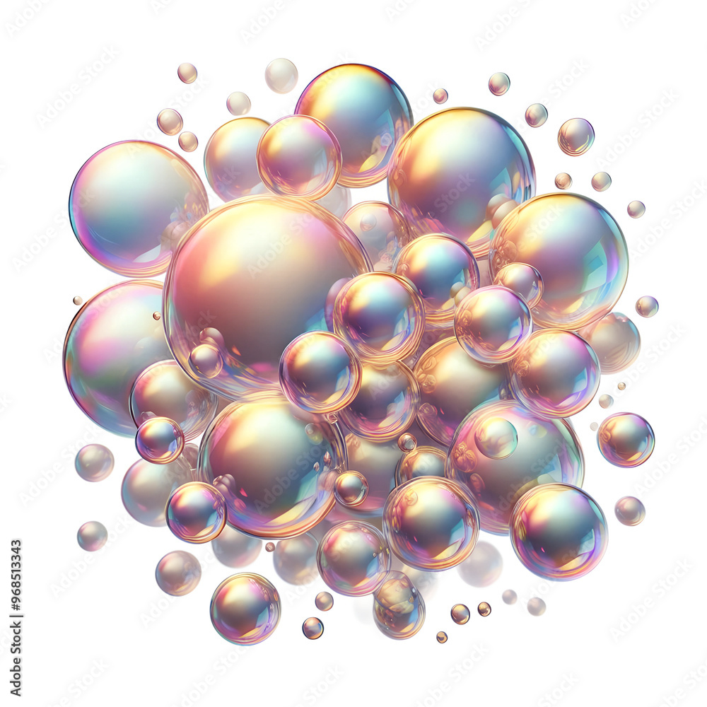 Group of bubbles that are on a transparent background Group of bubbles that are on a transparent background
