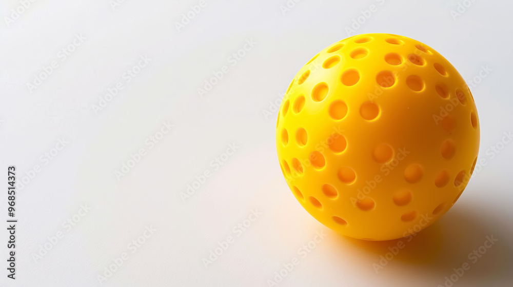Yellow ball for pickleball sport with a transparent background. Yellow ball for pickleball sport with a transparent background.