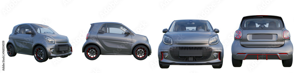 car cut out isolated on transparant background. 3d rendering car cut out isolated on transparant background. 3d rendering