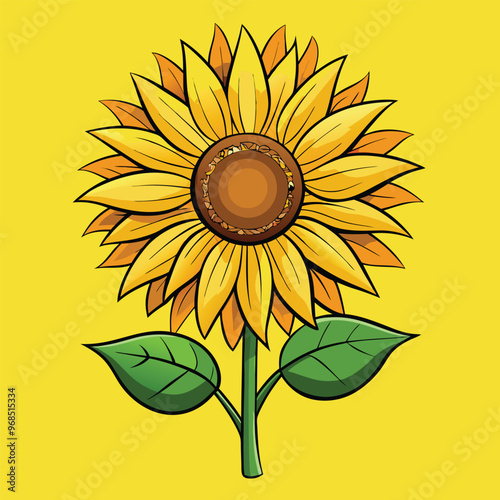 Sunflower vector illustration