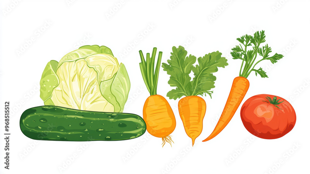 Fresh Vegetables Set. Fresh Vegetables Set.