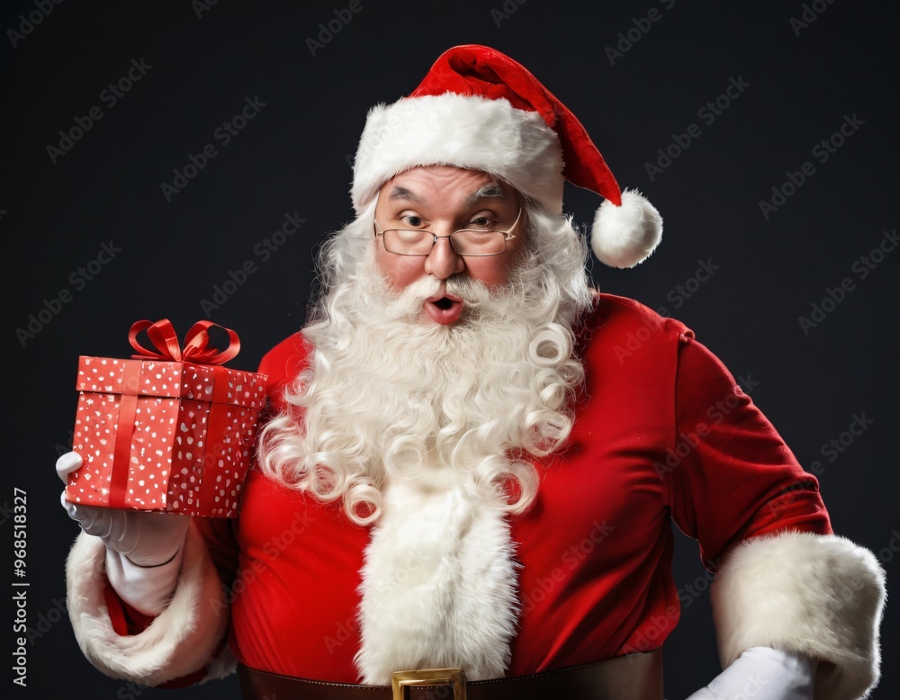 Santa Claus holding a gift Santa Claus holding a gift