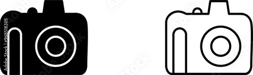 Unique DSLR Camera Vector Icon
