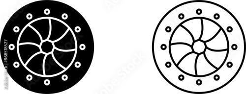 Unique Optical Diaphram Vector Icon