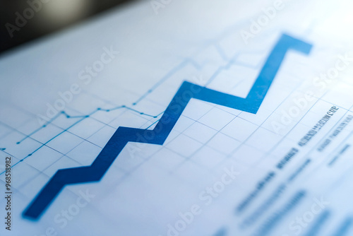 Photo growth graph business chart data diagram on success financial graph presentation 