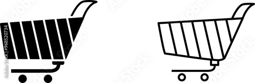 Unique Shopping Cart Vector Icon
