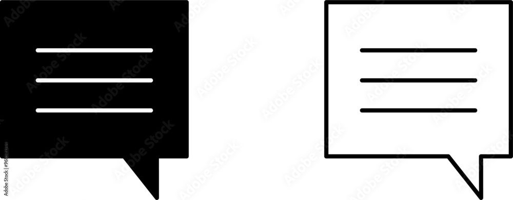 Obraz premium Unique Single Chat Bubble Vector Icon