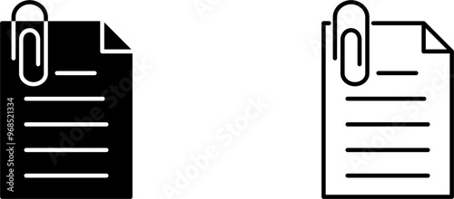 Unique Attachment Vector Icon