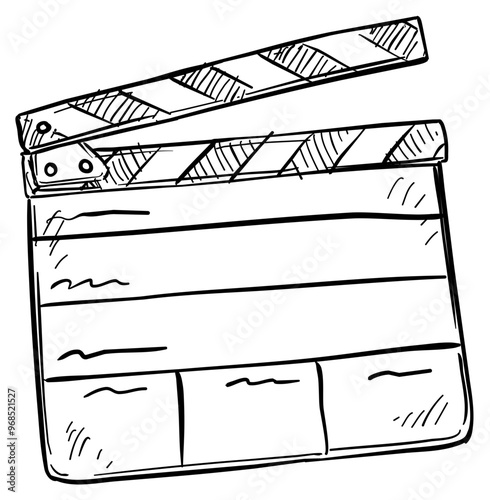 clapperboard handdrawn illustration