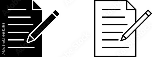 Unique Edit Document Vector Icon