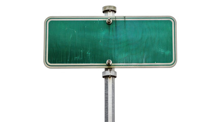 Yellow street sign on transparent background