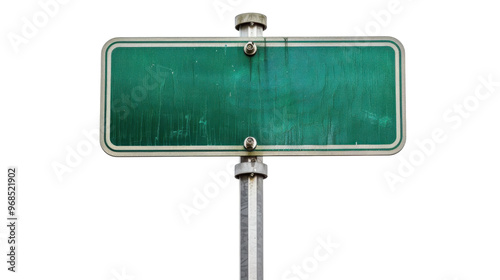 Yellow street sign on transparent background