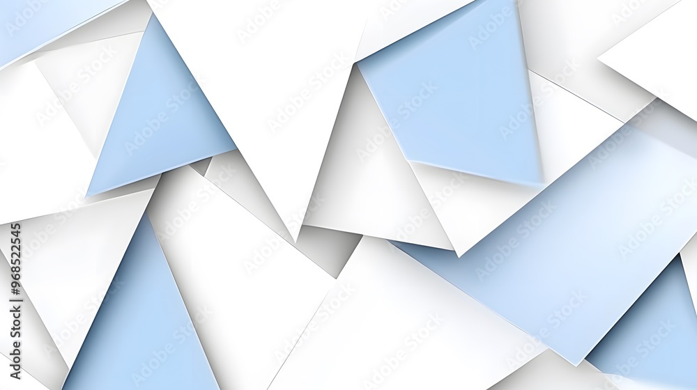 Obraz premium Abstract Geometric Pattern Background with Blue and White Triangles