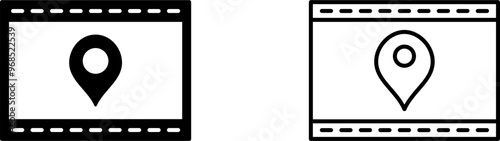 Unique Location Web Advertising Vector Icon