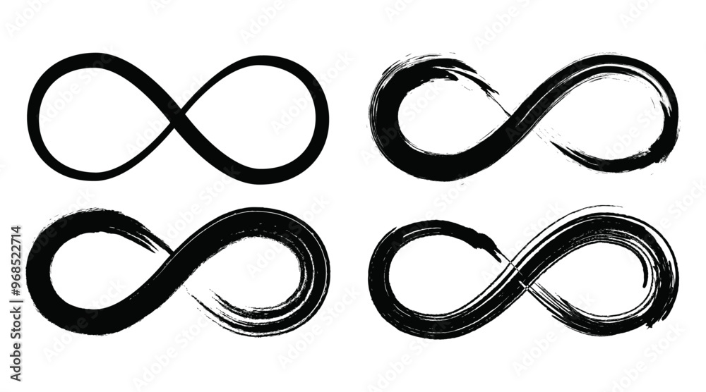 Infinity vector symbol in grunge style Infinity vector symbol in grunge style