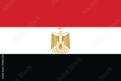 Photos Art & Illustration 
Original and simple Egypt flag isolated vector in official colors and Proportion Correctly
