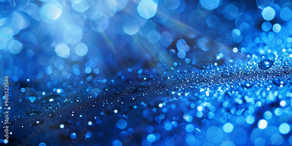 Close-Up of Water with Glowing Blue Light and Bubbling Effect Close-Up of Water with Glowing Blue Light and Bubbling Effect