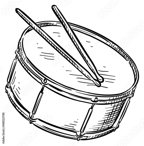 drum handdrawn illustration