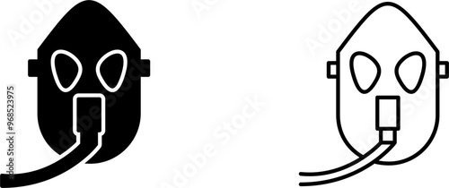 Unique Oxygen Mask Vector Icon