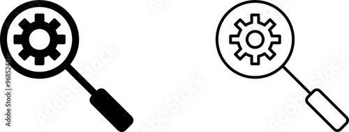 Unique Search Engine Optimizati Vector Icon