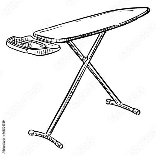 ironing board handdrawn illustration