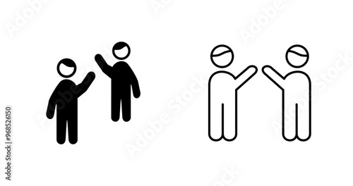 Waing to people Vector Icon