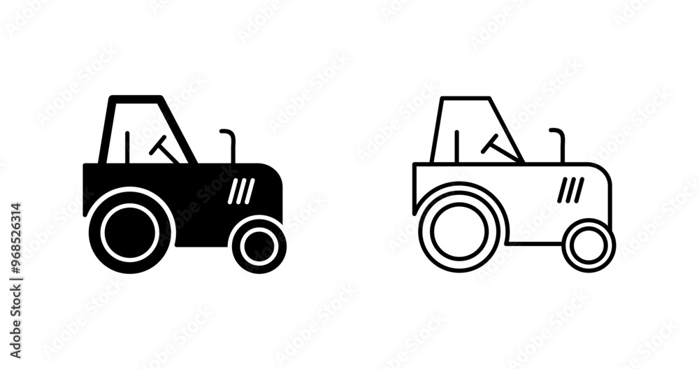 Fototapeta premium Tractor Vector Icon