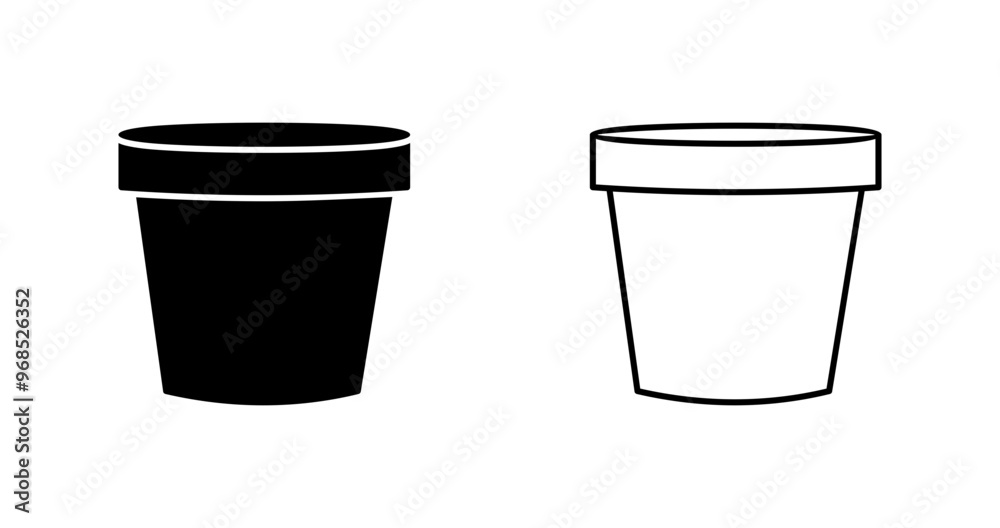 Plant Pot Vector Icon Plant Pot Vector Icon