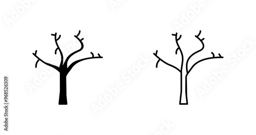 Tree with no Leaves Vector Icon