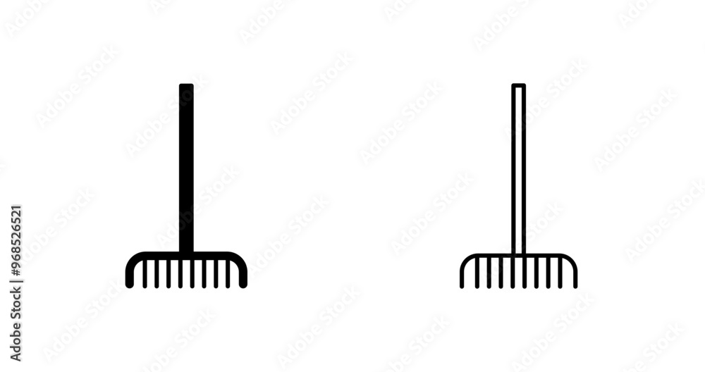 Fork picking Leaves Vector Icon Fork picking Leaves Vector Icon