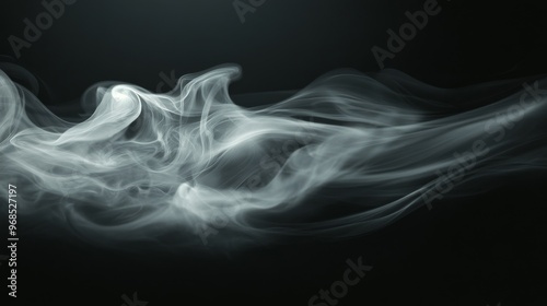 Wallpaper Mural Wispy smoke on dark background, abstract art Torontodigital.ca