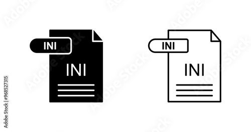 INI Vector Icon