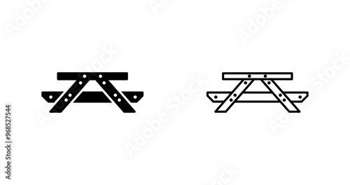 Picnic of Table Vector Icon