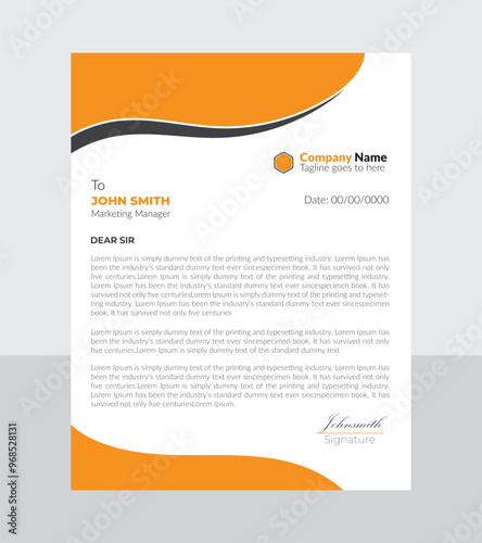 corporate and minimalistic professional business letterhead design for for ant occasion