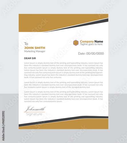 corporate and minimalistic professional business letterhead design for for ant occasion