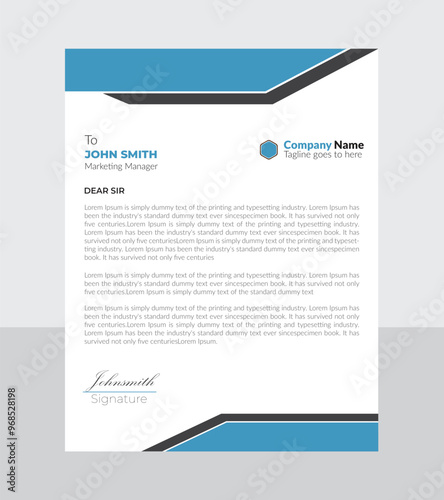 corporate and minimalistic professional business letterhead design for for ant occasion