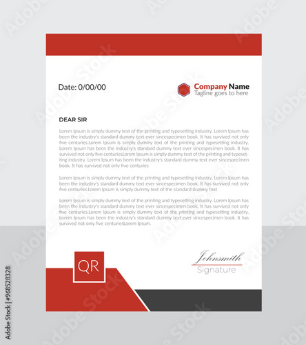corporate and minimalistic professional business letterhead design for for ant occasion