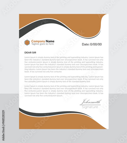 corporate and minimalistic professional business letterhead design for for ant occasion