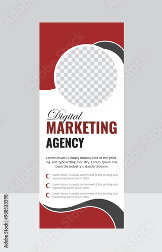 corporate and minimalistic professional business roll up banner design template