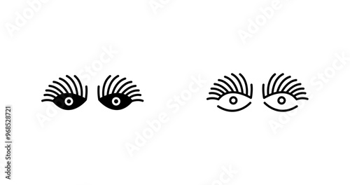 Longlashes Vector Icon