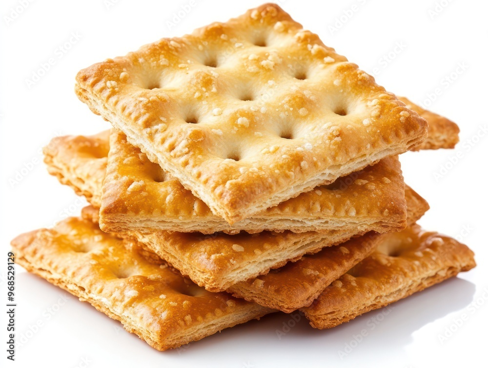 a Crackers with white background. Generative AI a Crackers with white background. Generative AI