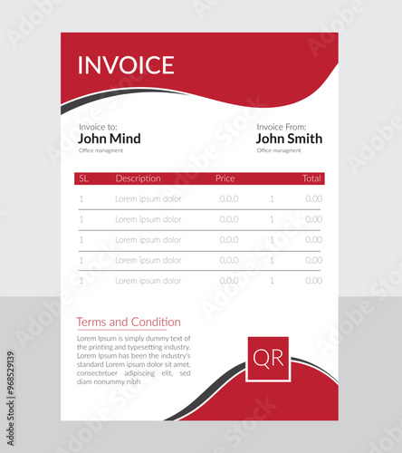 corporate and minimalistic invoice design for any business company