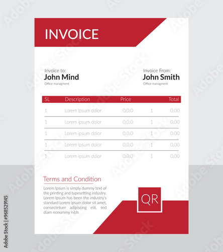 corporate and minimalistic invoice design for any business company