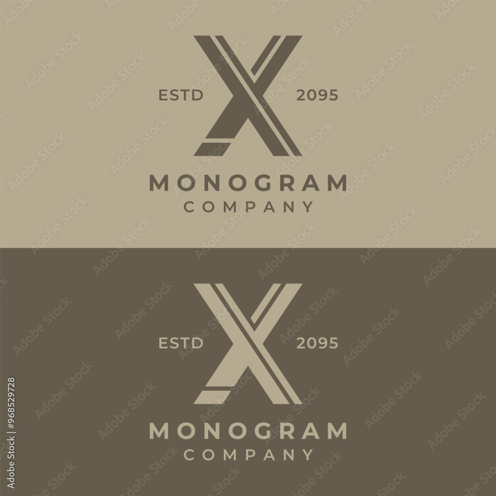 Obraz premium Letter X Monogram Logo Design