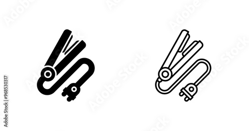 Hair iron Vector Icon