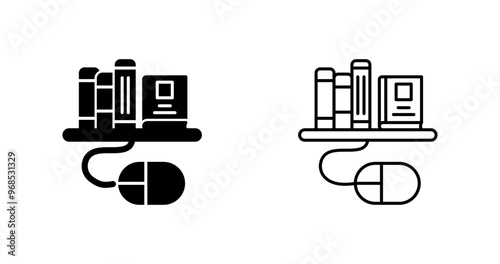 Digital Library Vector Icon