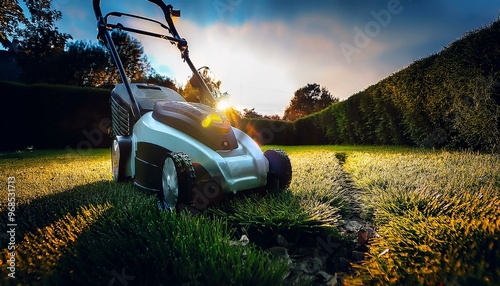 man mowing lawn cating grass lawn mower on grass, lawnmower on grass, mower on grass, mowing the grass, wallpaper lawn mower on the lawn, man mowing lawn, mowing the grass, Low angle of a man pruning  photo